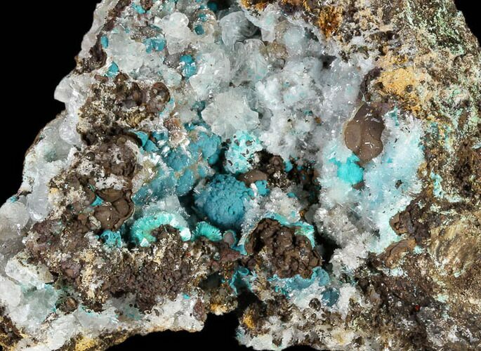 Rosasite, Aurichalcite and Calcite Association - Utah #119540